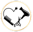 salon tools in heart shaped design